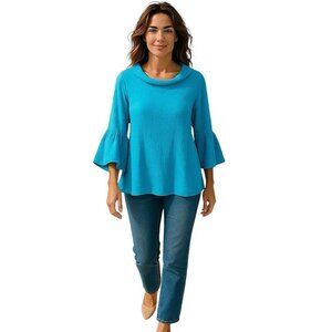IC by Connie K Tunic Top - Women's 3/4 Sleeve - Hi-Low Hem - Stylish Fashion